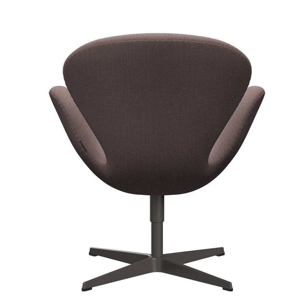 Fritz Hansen Swan Lounge Chair, Warm Graphite/Steelcut Trio Orange/Light Grey/Black