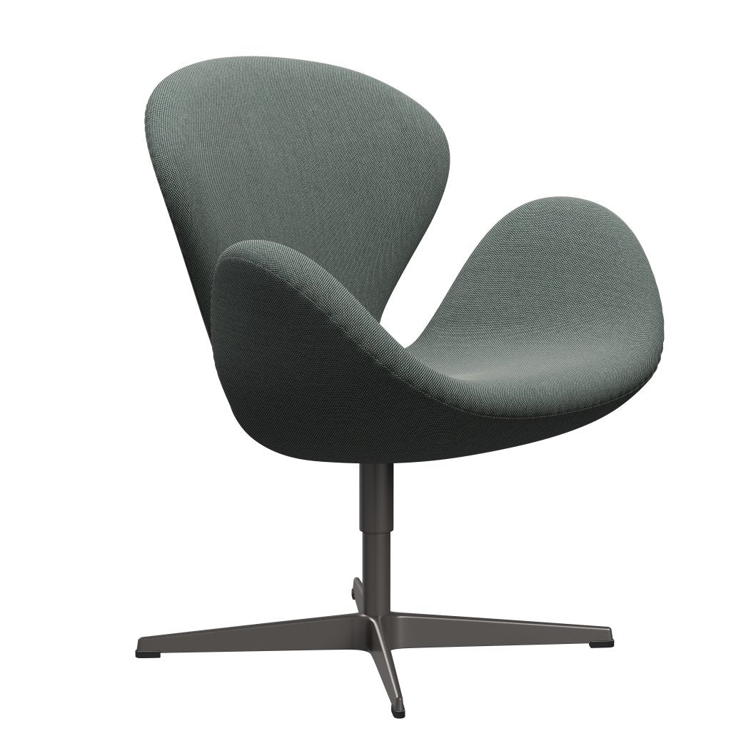 Fritz Hansen Swan Lounge Chair, teplé grafitové/Steelcut trio bílá/tmavě zelená