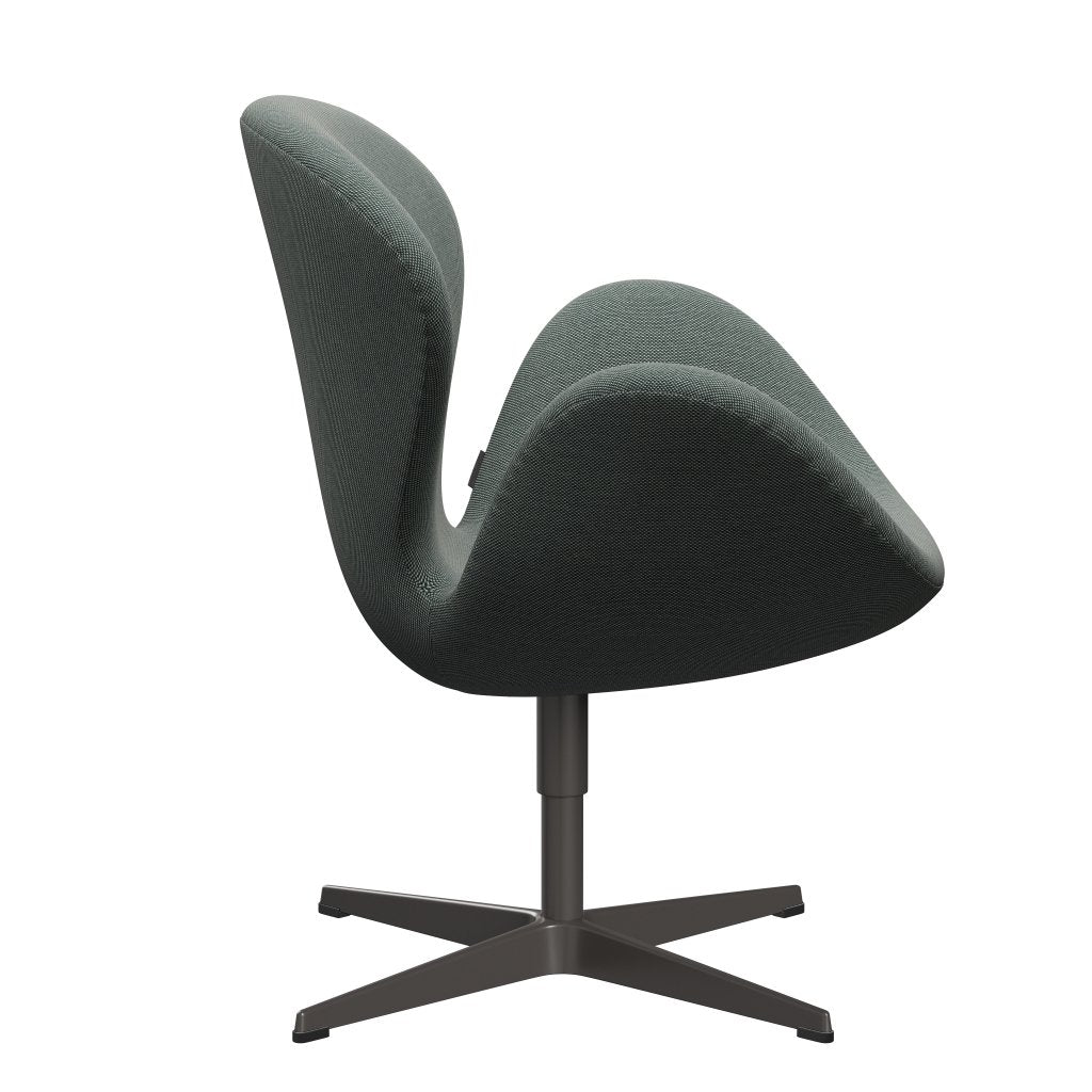 Fritz Hansen Swan Lounge Chair, Warm Graphite/Steelcut Trio White/Dark Green