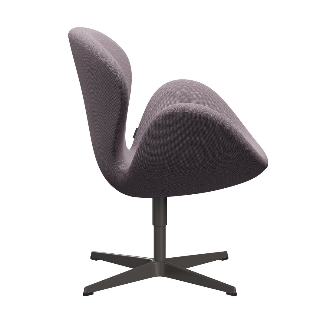 Fritz Hansen Swan Lounge Chair, teplý grafit/Steelcut trio White/Violet