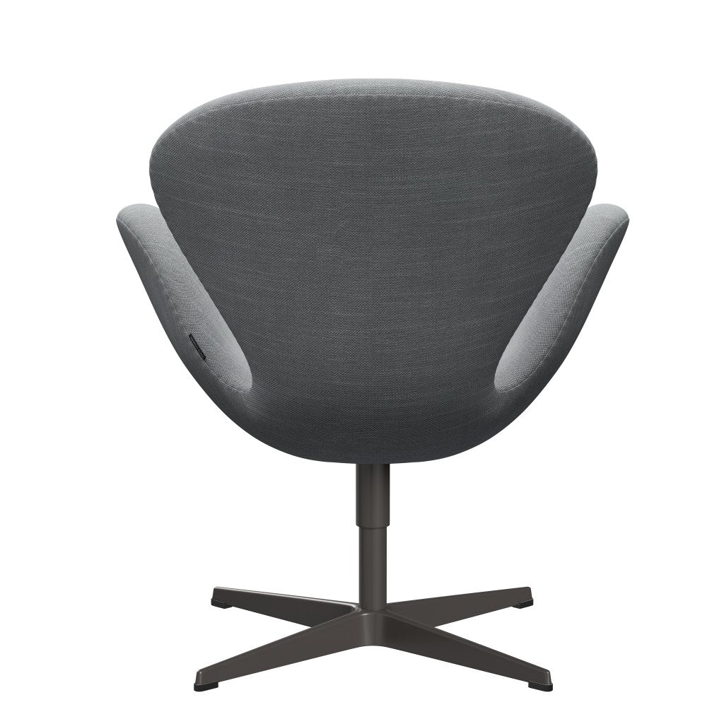 Fritz Hansen Swan Lounge Chair, teplý grafit/Sunniva světle šedá/světle modrá