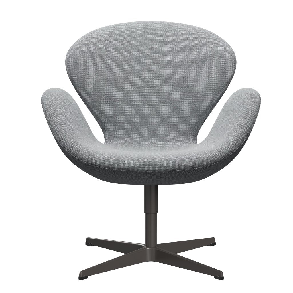 Fritz Hansen Swan Lounge Chair, teplý grafit/Sunniva světle šedá/světle modrá