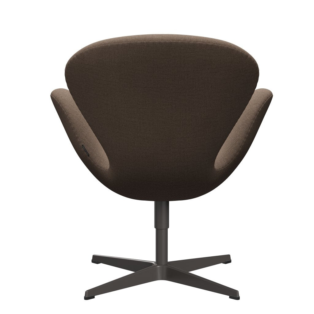 Fritz Hansen Swan Lounge Chair, Warm Graphite/Sunniva Chocolate/Tan
