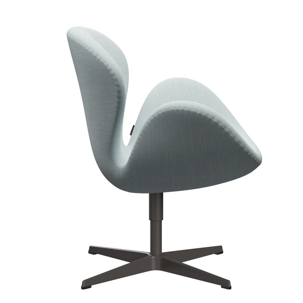 Fritz Hansen Swan Lounge Chair, teplý grafit/sunniva bílá/světle modrá