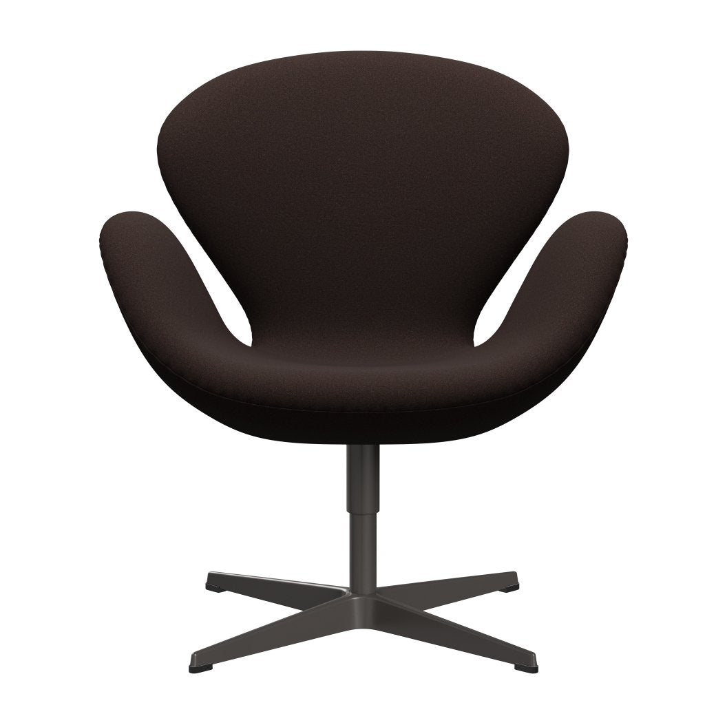 Fritz Hansen Swan Lounge Chair, teplý grafit/tonus tmavě hnědý