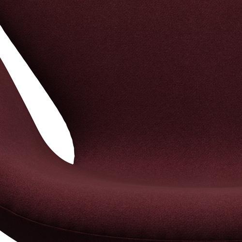 Fritz Hansen Swan Lounge Chair, teplý grafit/tonus víno červené