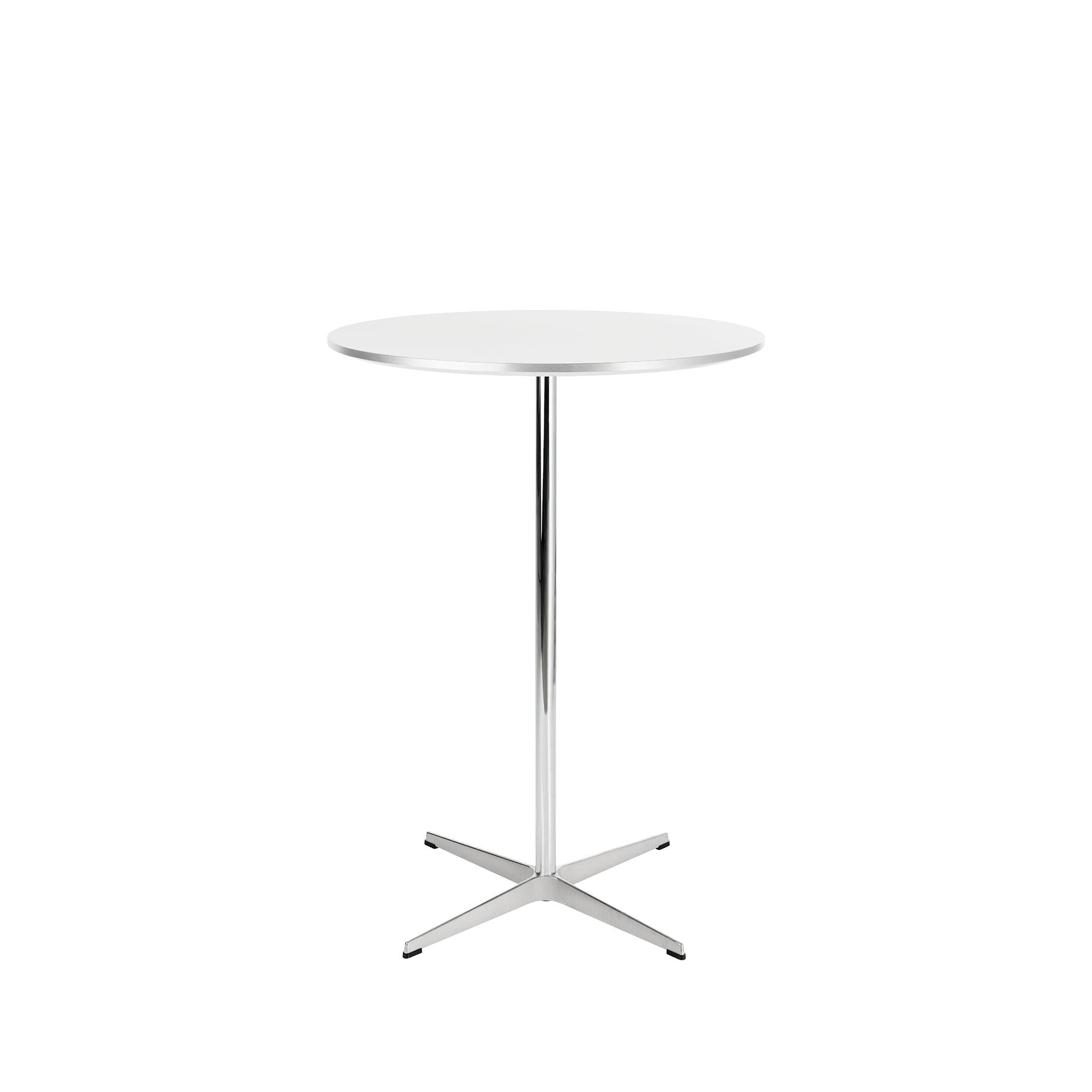 Kruhový barový tabulka Fritz Hansen Ø75 cm, bílý laminát
