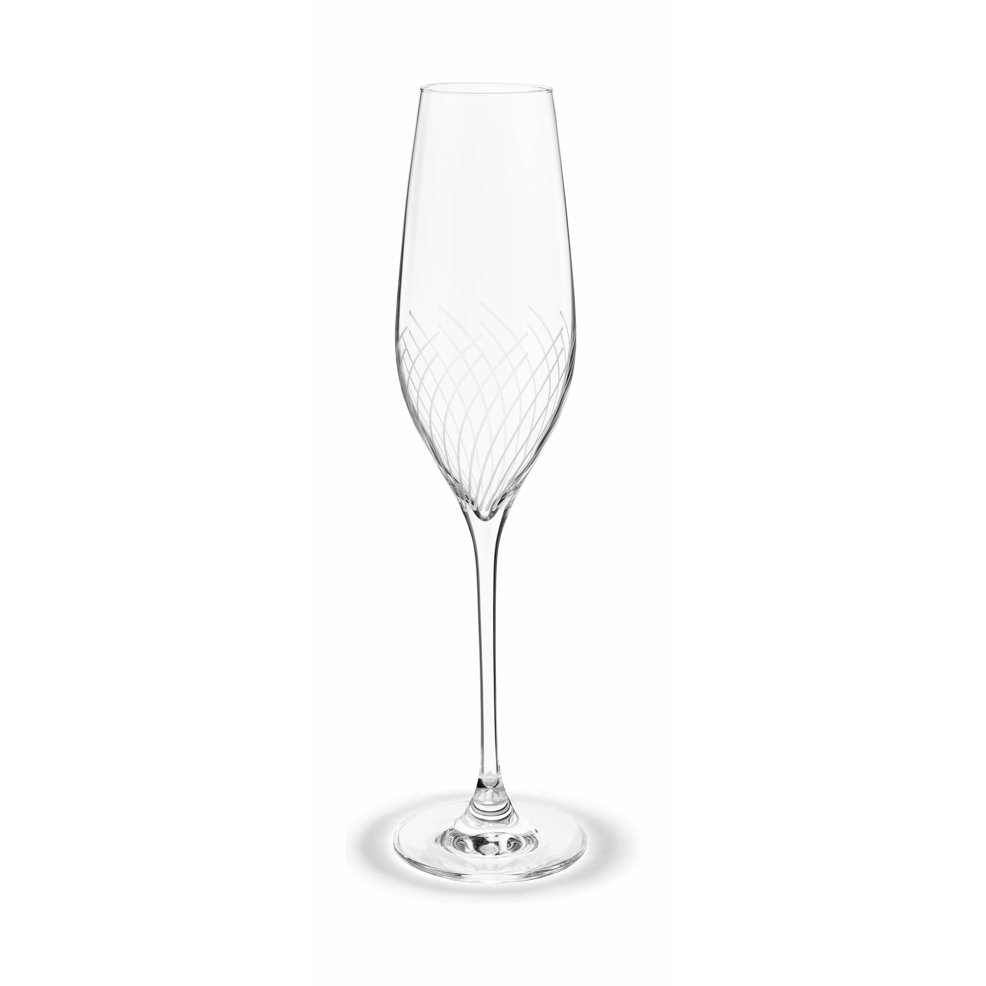 Holmegaard Cabernet Lines šampaňské sklo, 2 ks.