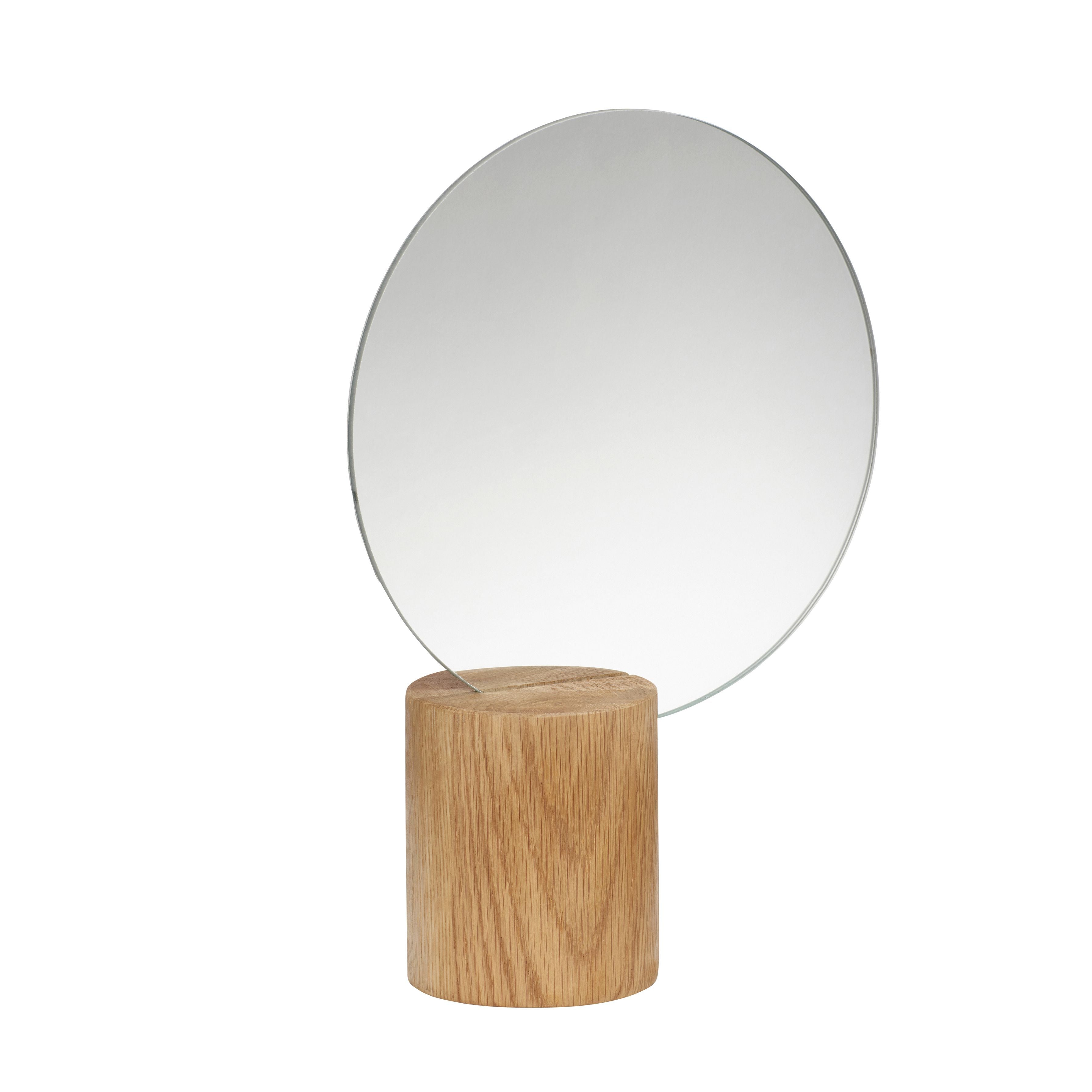 Hübsch okrajové stolní zrcadlové dřevo přírodní kolo