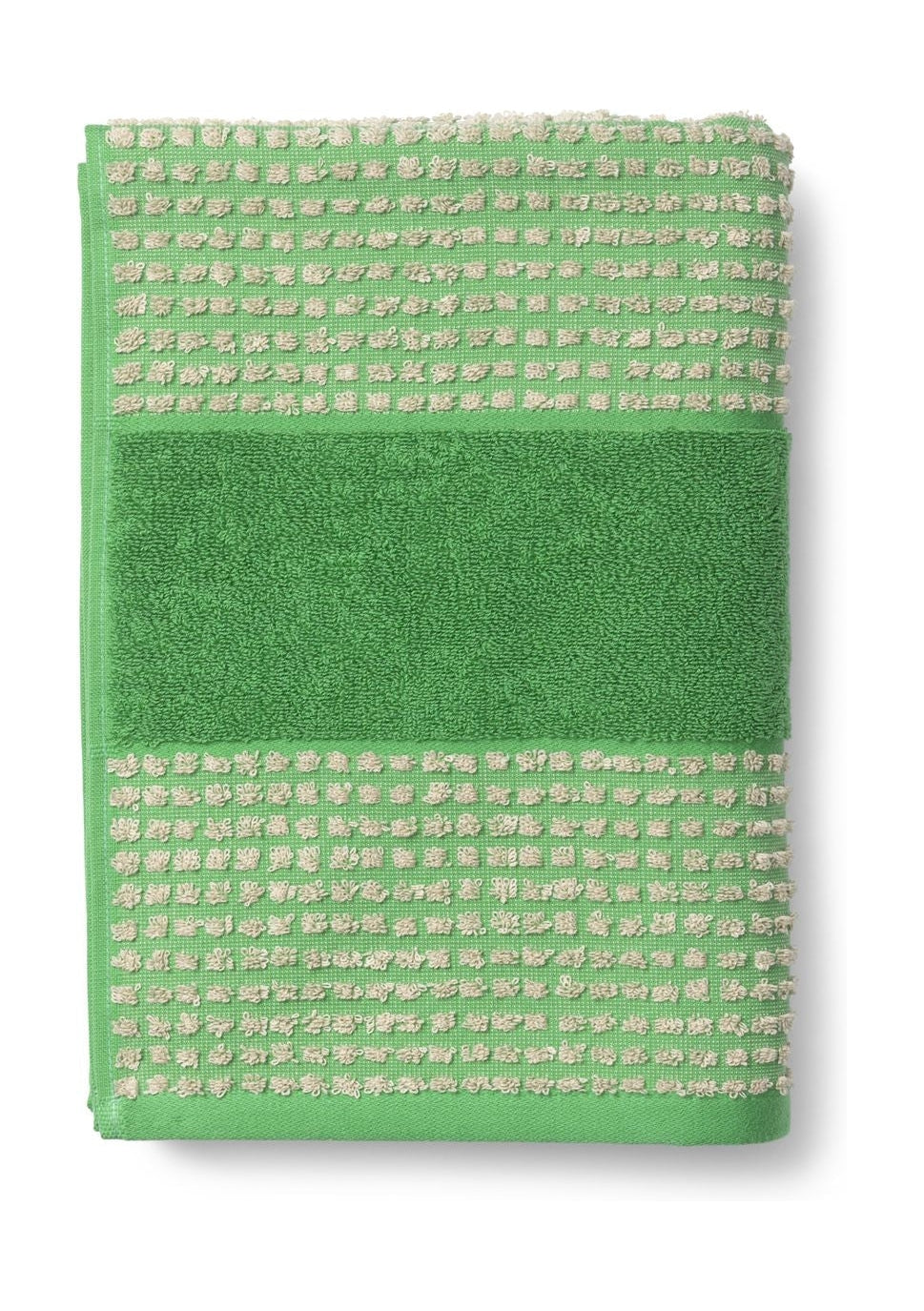 Juna Check Ručník 70 x140 cm, zelená/béžová