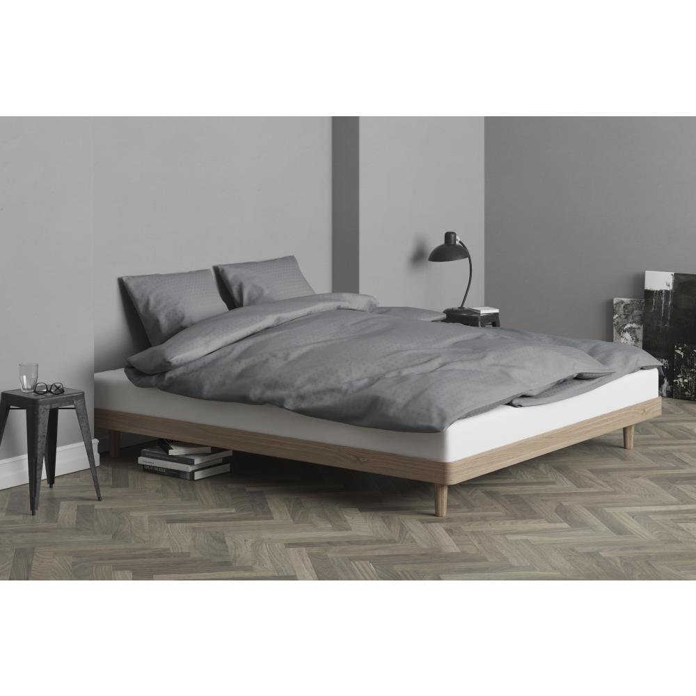 Juna Cube Bed Linen Tmavě šedá, 140x220 cm