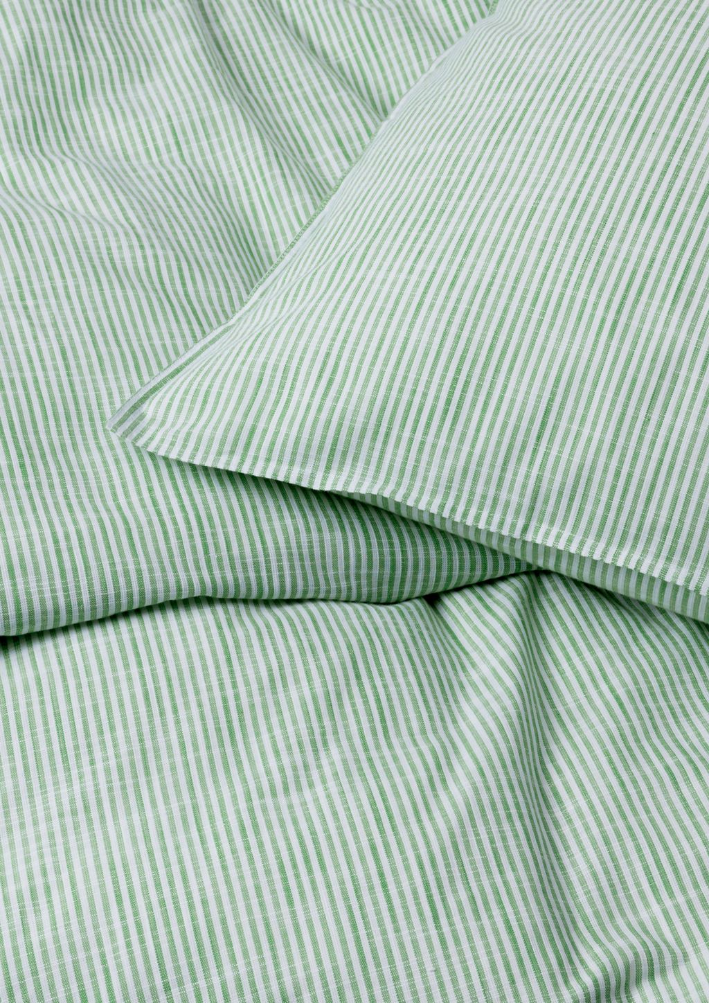 JUNA Monochrome Line Lines Lož ložnice 140 x220 cm, zelená/bílá