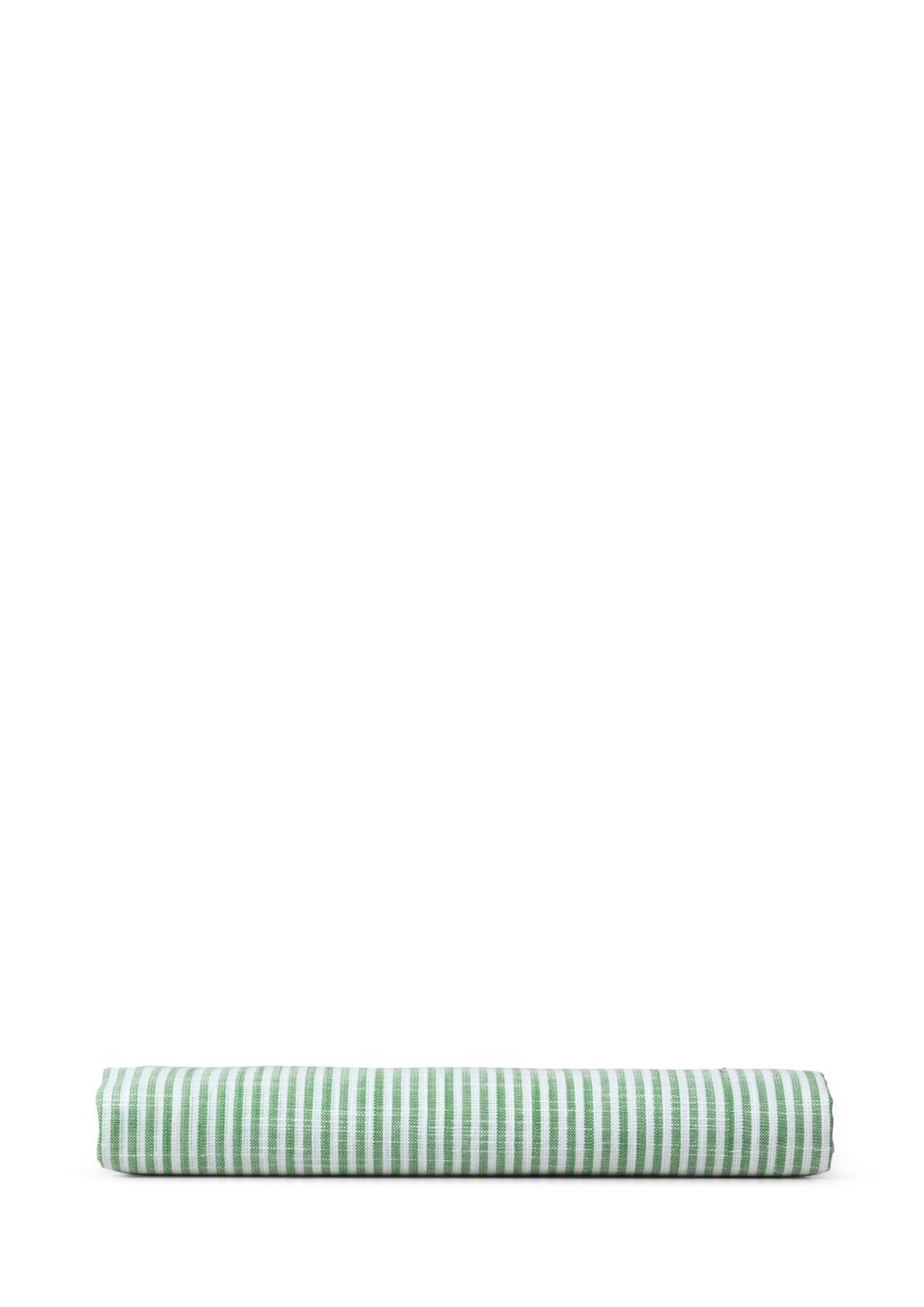 Polštář Juna Monochrome Lines 63 x60 cm, zelená/bílá