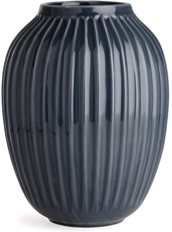Anthracite šedá, velká, velká váza kähler Hammershøi