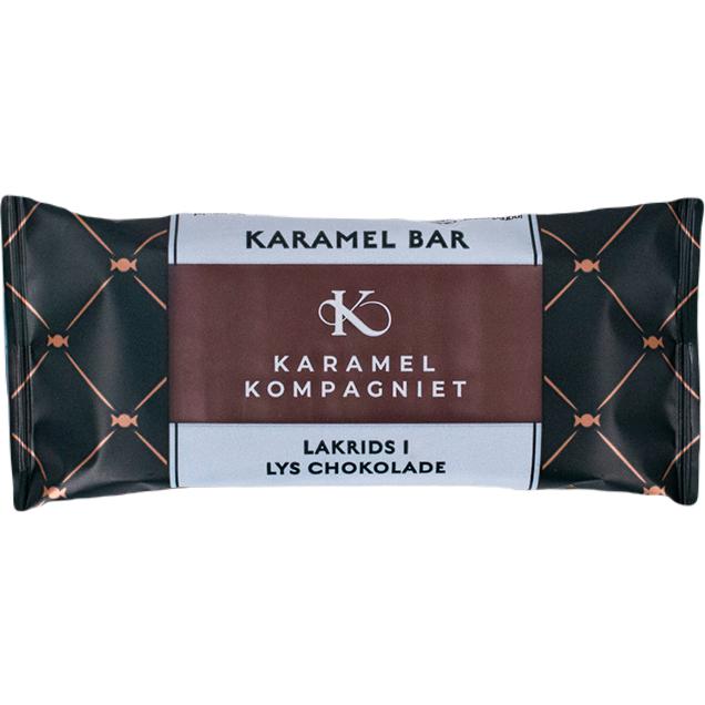 Karamel Kompagniet Caramel Bar, lékořice ve světlé čokoládě 50g