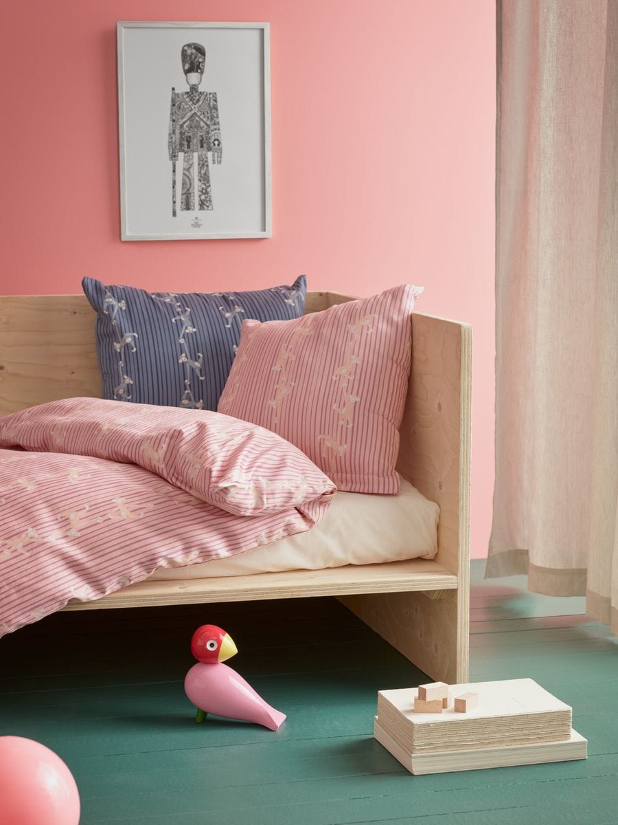 Kay Bojesen Bed Linen Monkey Junior 100x140 cm, růžová