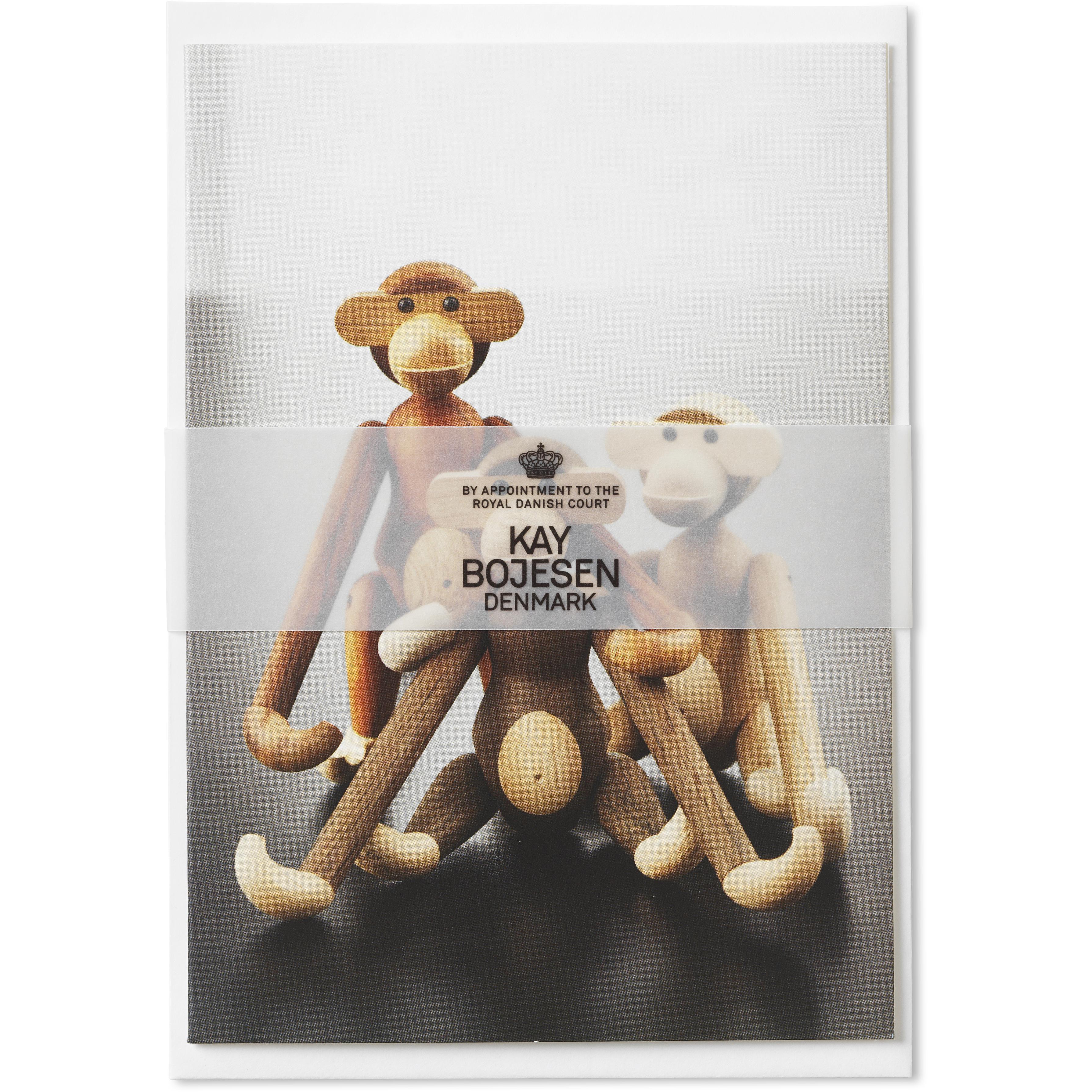 Kay Bojesen karta A6 opice 3 různé smíšené dřevo 1 kus