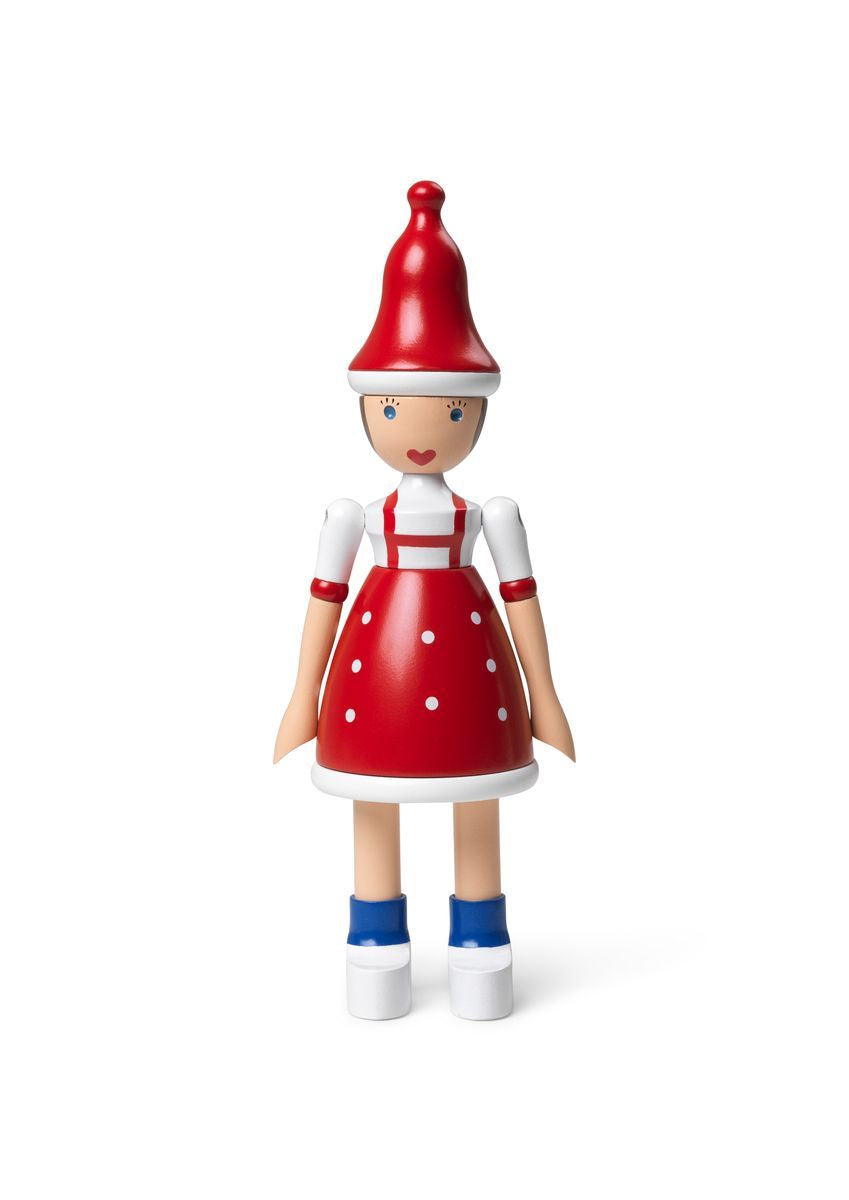 Kay Bojesen Christmas Girl "Lise" H17,5 cm červená/modrá/bílá