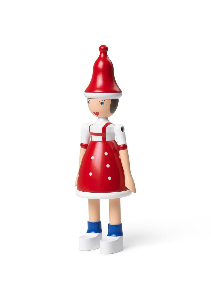 Kay Bojesen Christmas Girl "Lise" H17,5 cm červená/modrá/bílá