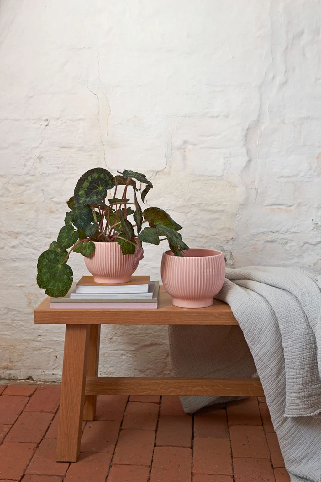 Knabstrup Keramik Flowerpot s koly Ø 16,5 cm, růžová