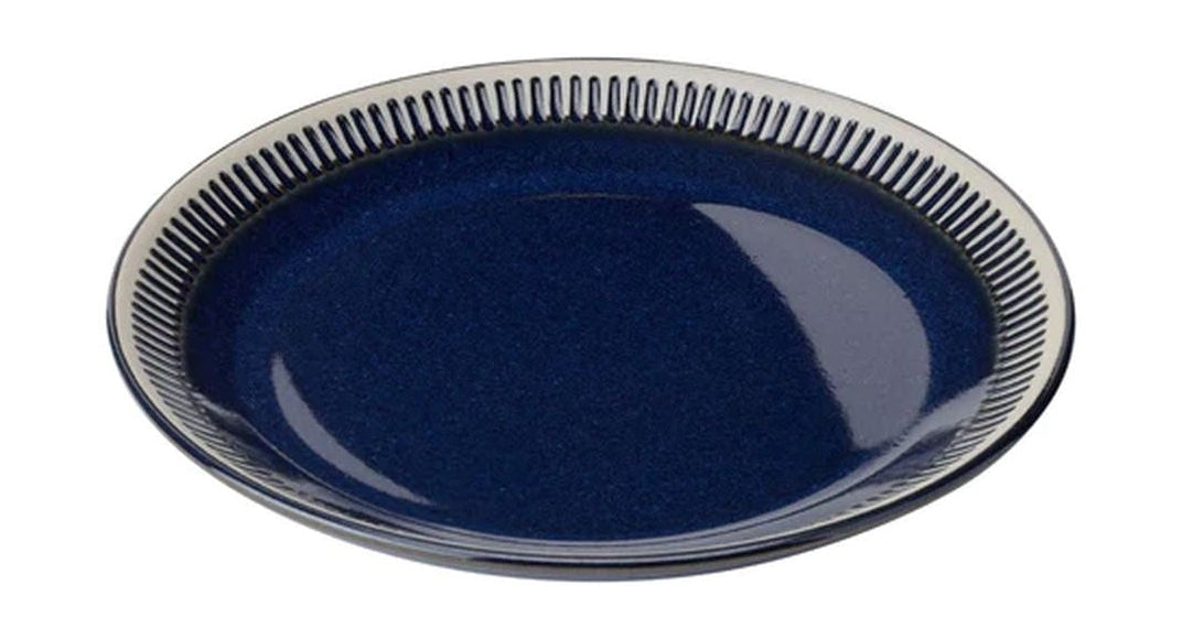 Knabstrup Keramik Colorit Plate Ø 19 cm, tmavě modrá