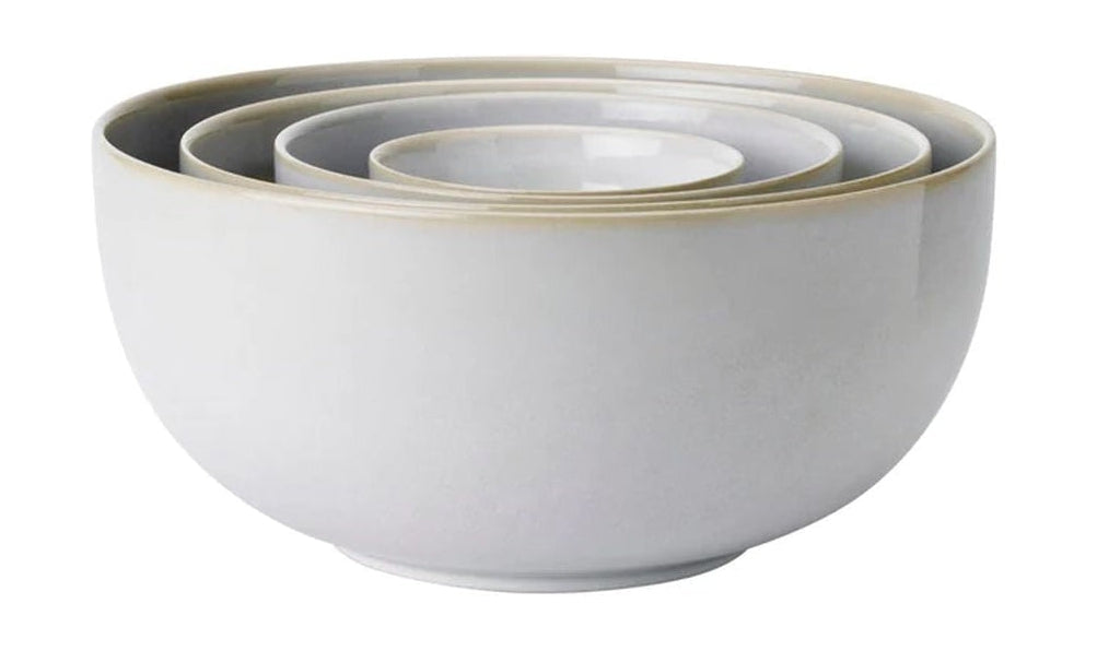 Knabstrup Keramik Tavola Bowl sada 4, bílá
