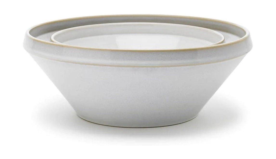 Knabstrup Keramik Tavola Bowl Set 2 l + 2 l, bílá