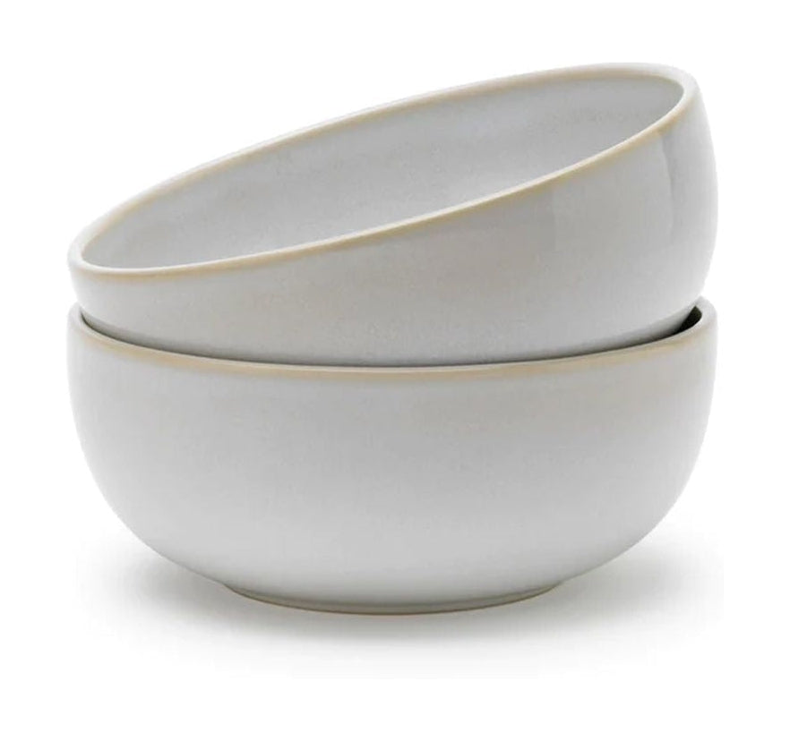 Knabstrup Keramik Tavola Deska hluboká sada 2 Ø 15 cm, bílá
