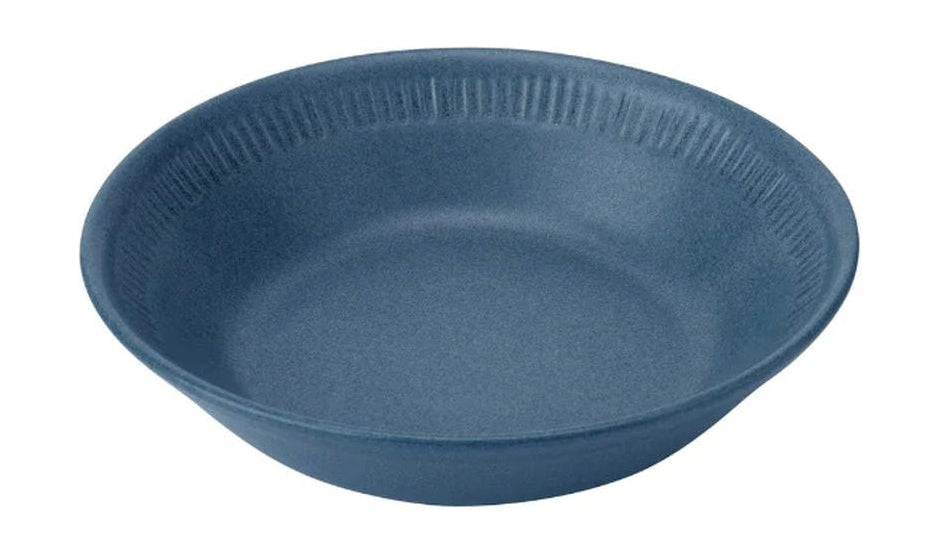 Knabstrup Keramik Plate Deep Ø 18 cm, modrá