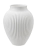 Knabstrup Keramik váza s drážkami H 20 cm, bílá