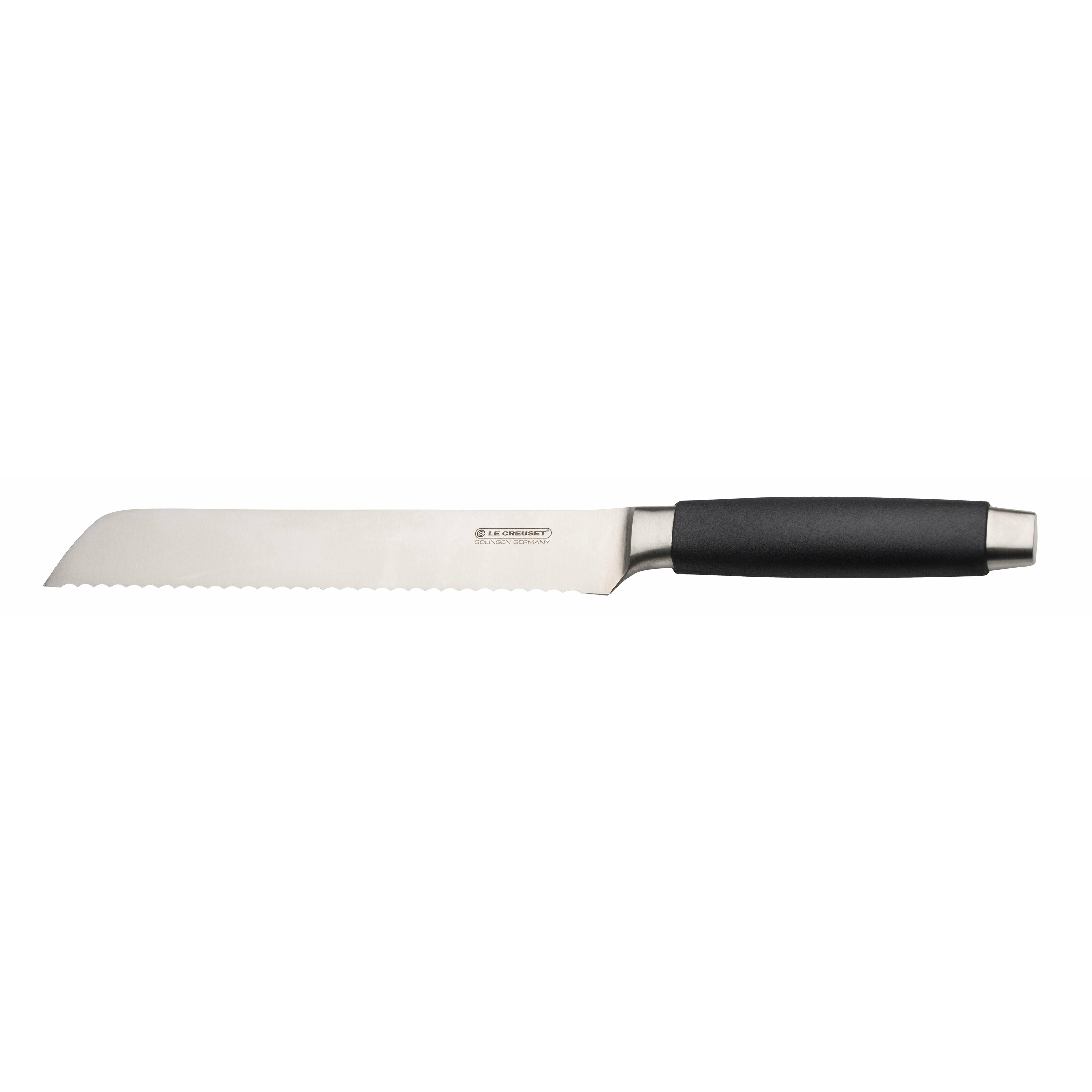Le Creuset chlebový nůž standardní s černou rukojetí, 20 cm