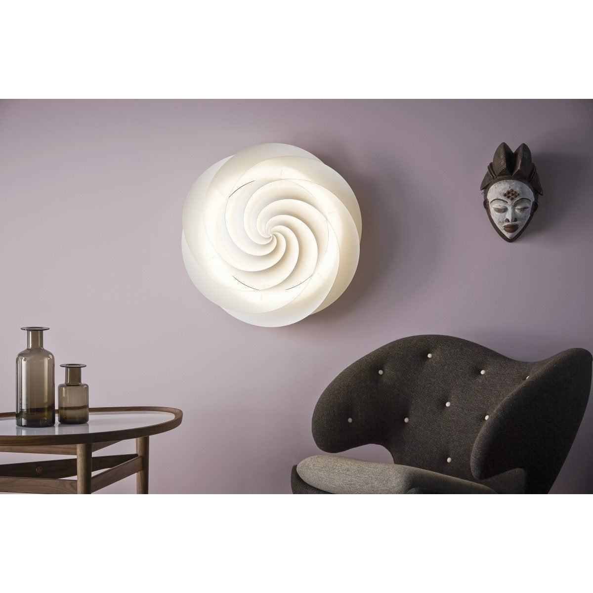 Le Klint Swirl Wall/Strop -lamp, měď Ø37 cm