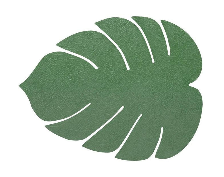 Lind DNA Leaf Placemat Hippo Leather L, lesní zelená