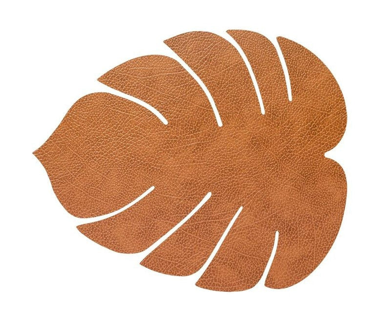 Lind DNA Leaf Placemat Hrippo Leather S, Natural