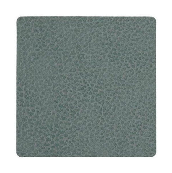 Lind DNA Square Glass Coaster Hippo Leather, Pastel Green