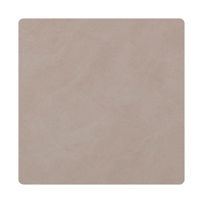 Lind Dna Square Glass Coaster Nupo Leather, Light Grey