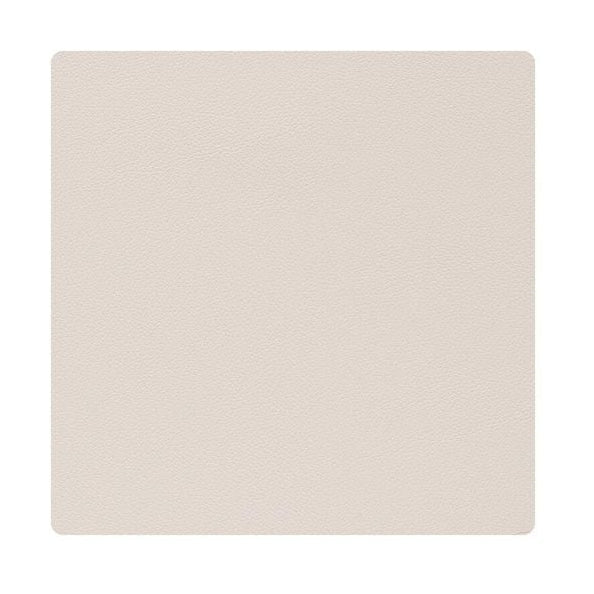 Lind Dna Square Glass Coaster Nupo Leather, Soft Nude