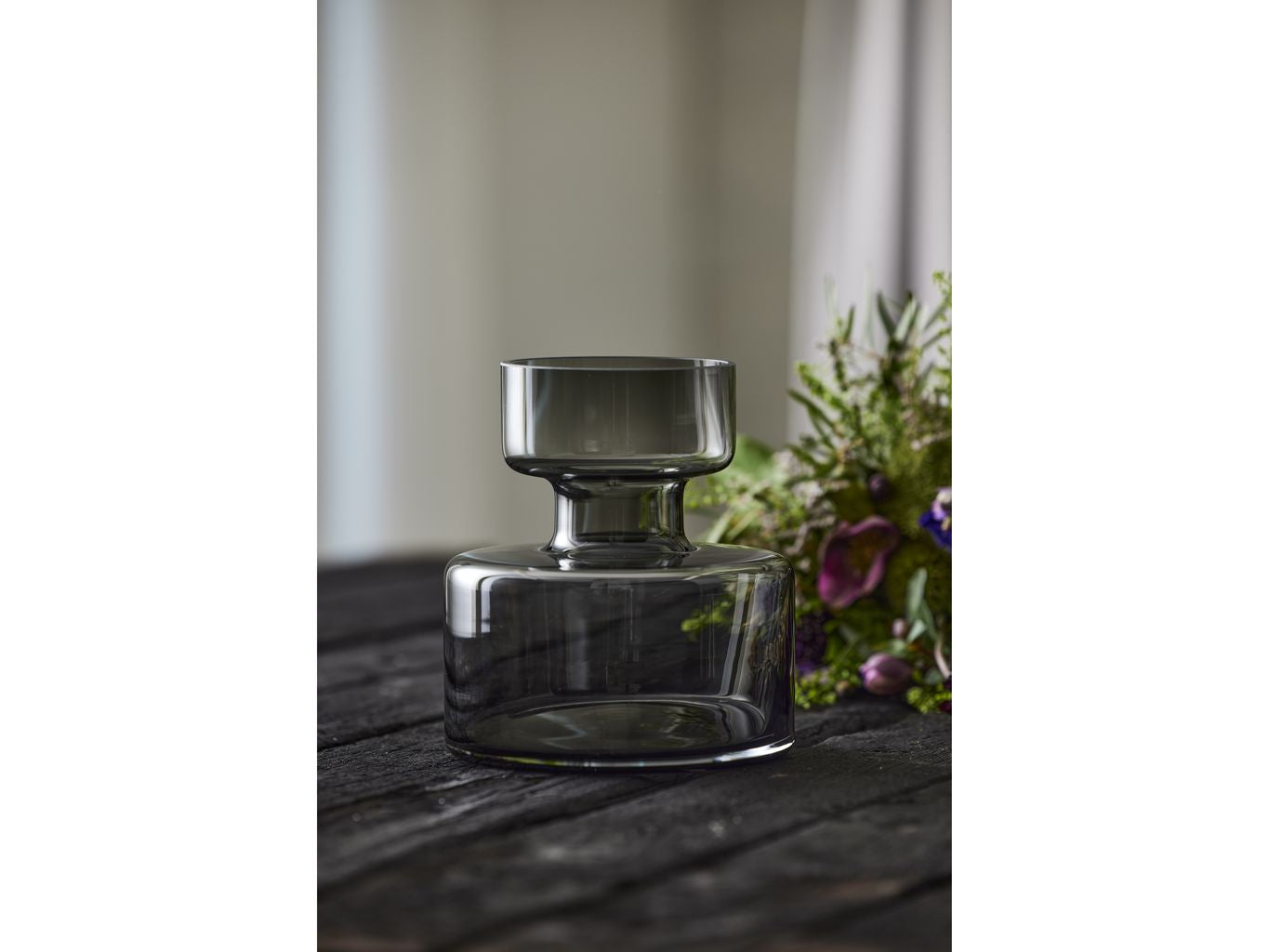 Lyngby Glas tubulární váza H: 20 cm, kouř