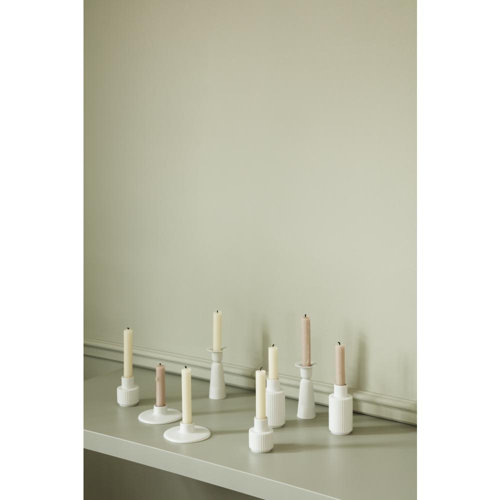Lyngby držák svíčky bílý, 11 cm
