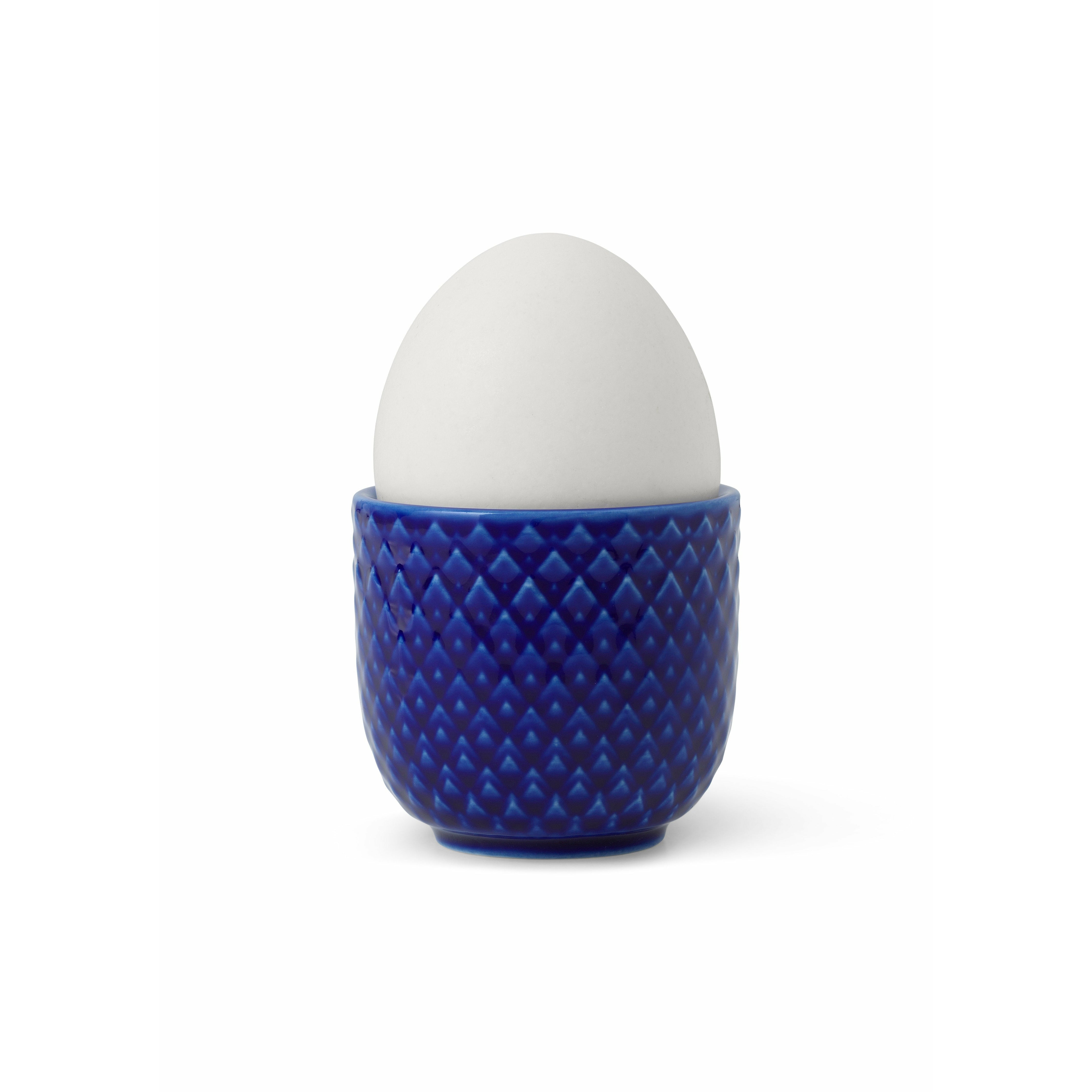 Lyngby porcelán Rhombe Color Egg Cup Ø5 cm, tmavě modrá