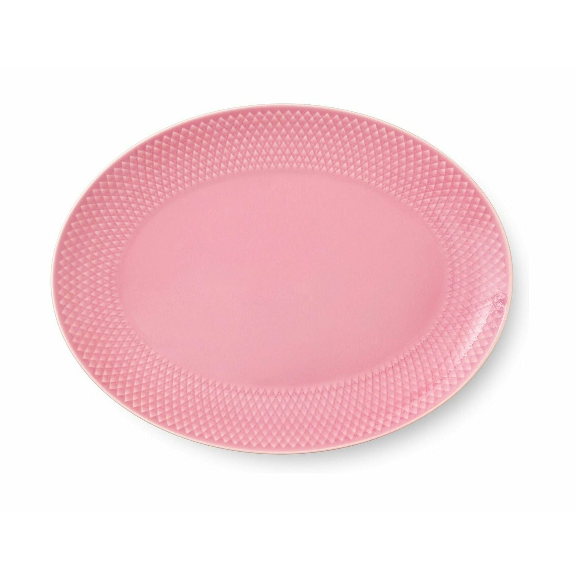 Lyngby porcelæn Rhombe Color Oval Top 28,5x21,5 cm, růžová