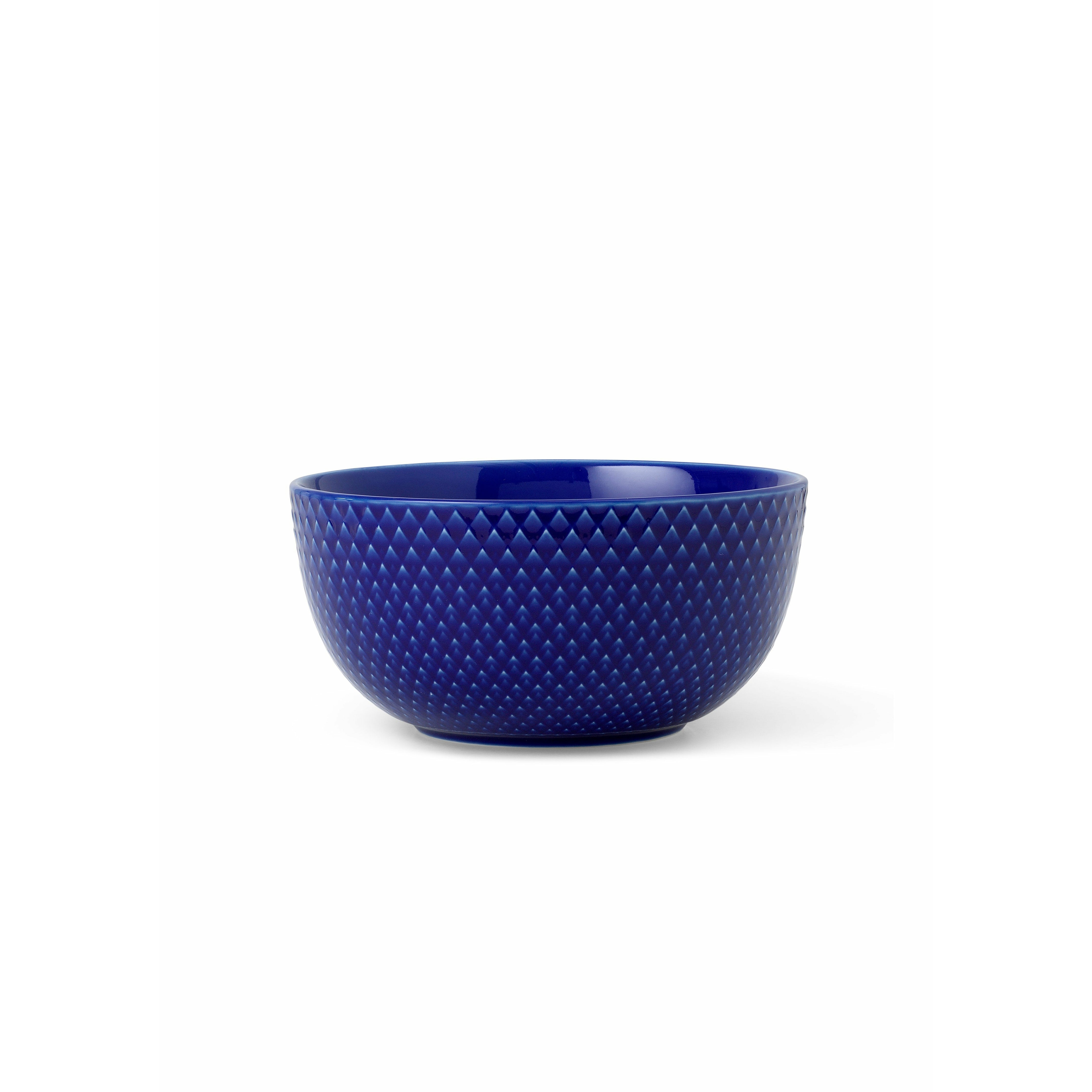 Lyngby Porcelæn Rhombe Color Bowl Ø13, tmavě modrá