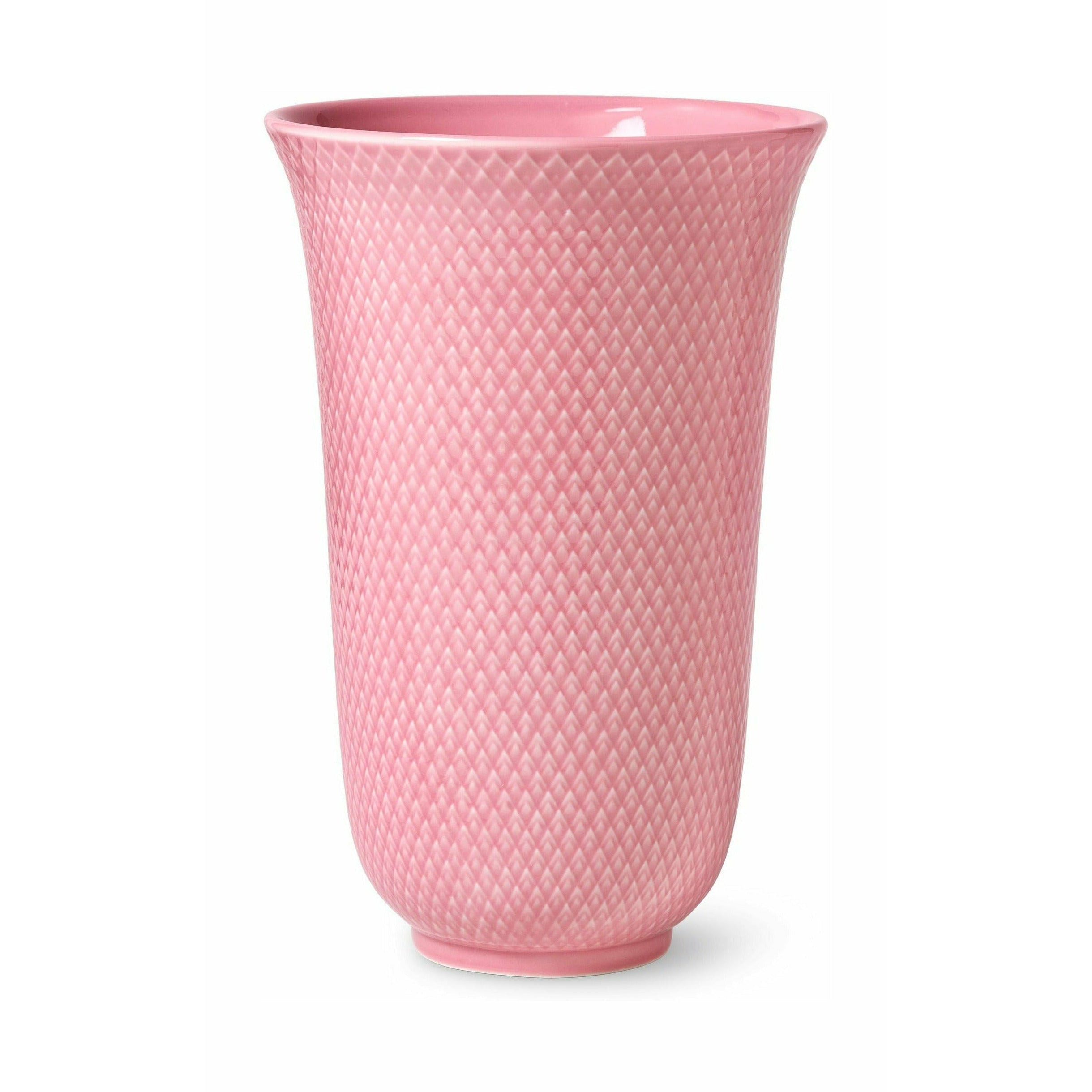 Lyngby Porcelæn Rhombe Color Vase 20 cm, růžová