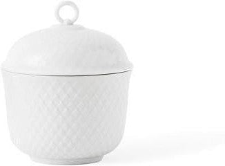 Lyngby Rhombe Sugar Bowl bílá, 8,5 cm