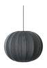 Made By Hand Knit Wit 45 Round Pendant Lamp, Black