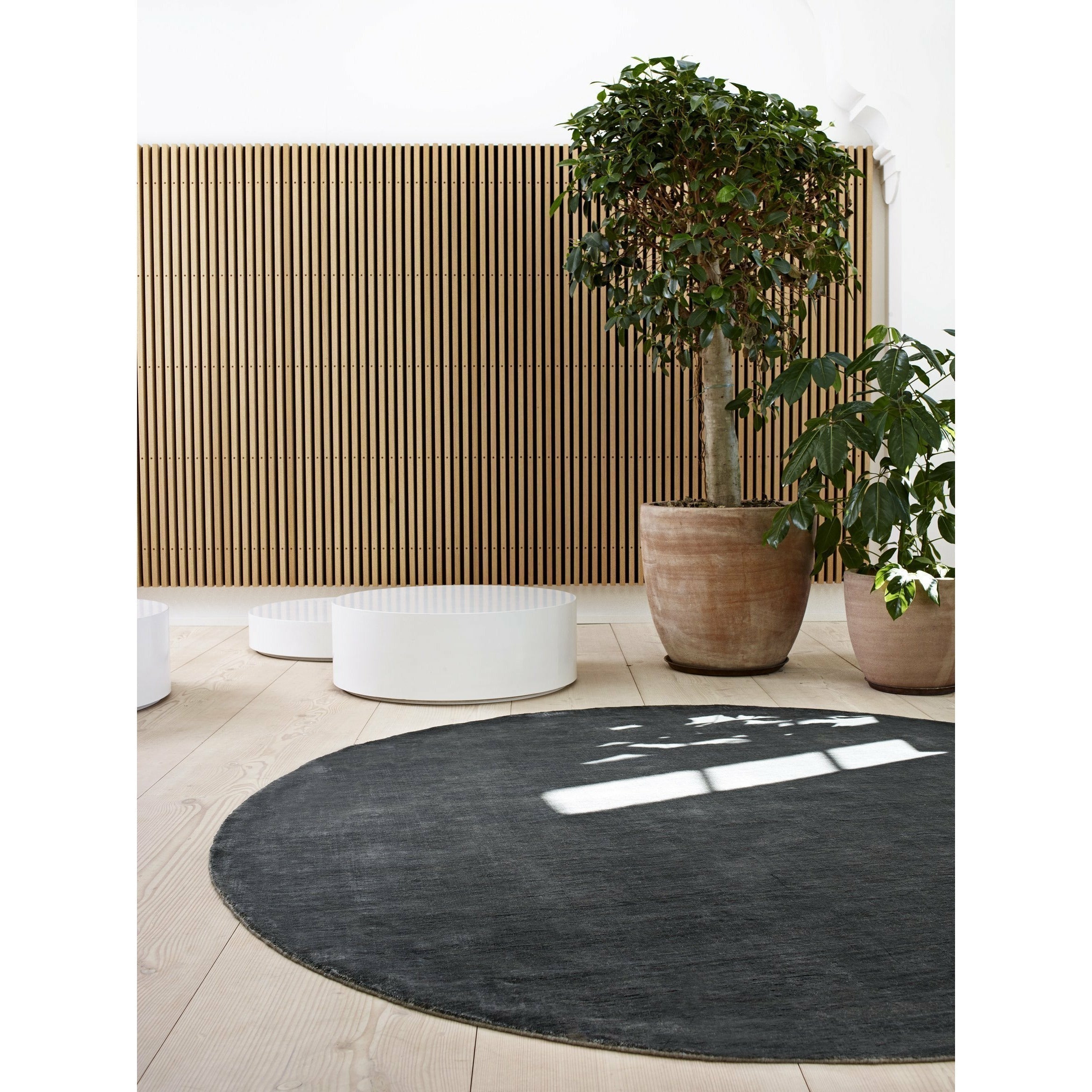 Massimo bambusový koberec šedá, Ø 240 cm