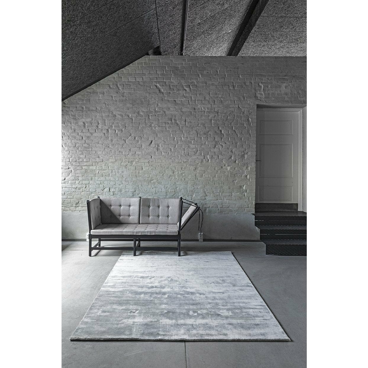 Massimo Země bambusová koberec beton šedá, 140x200 cm