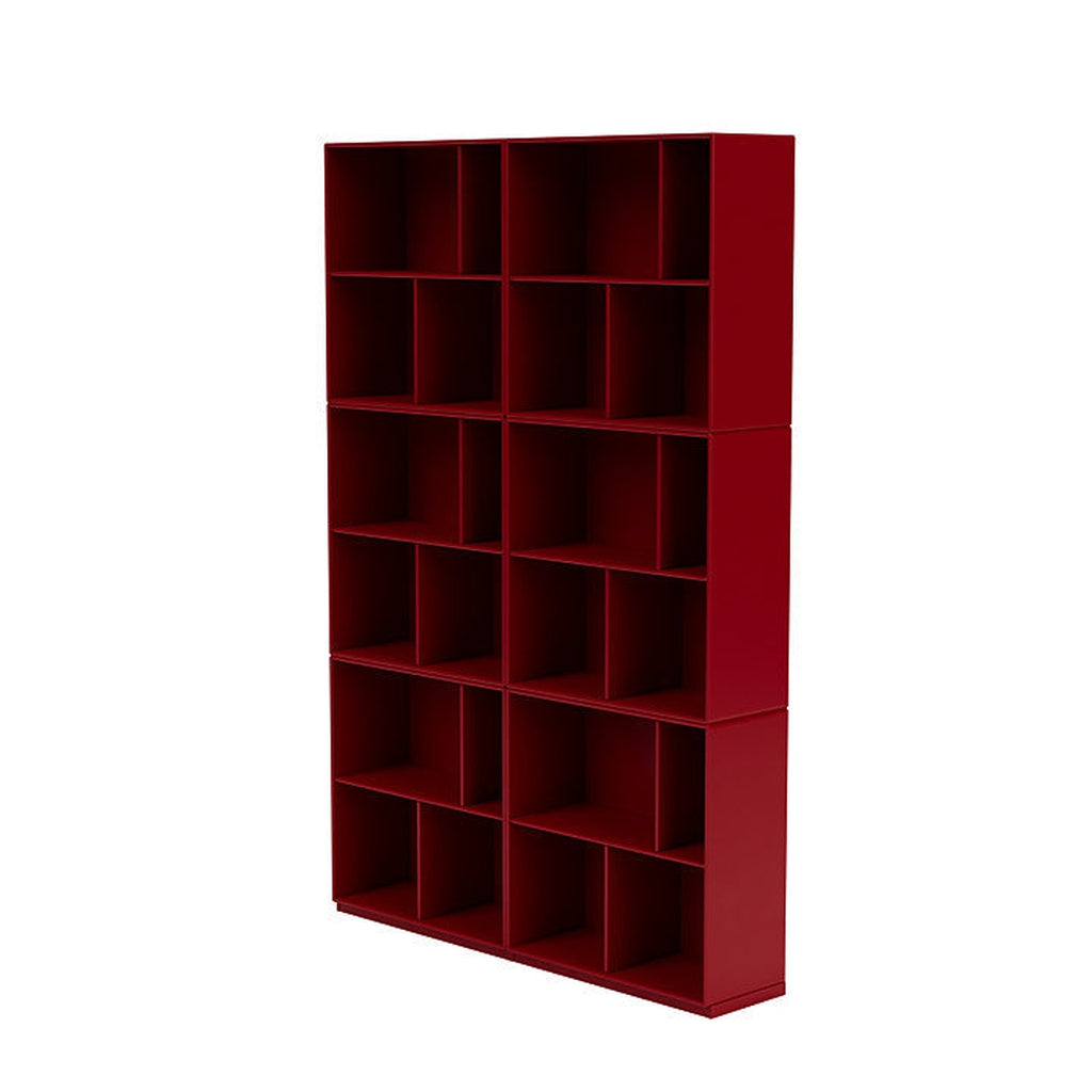 Montana Read Spacious Bookshelf With 3 Cm Plinth, Beetroot Red