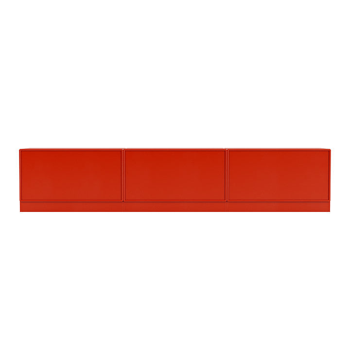 Montana Rest Bench With 7 Cm Plinth, Rosehip Red