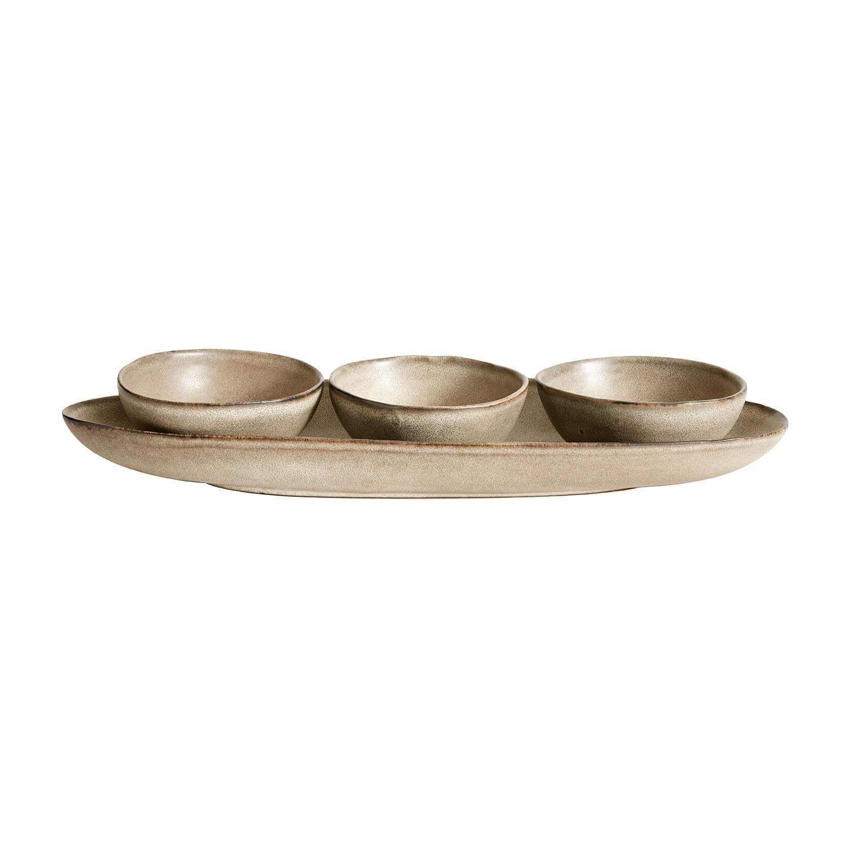 MUUBS MAME SERVISNÍ PLATE OVAL OYSTER, 36,5 cm
